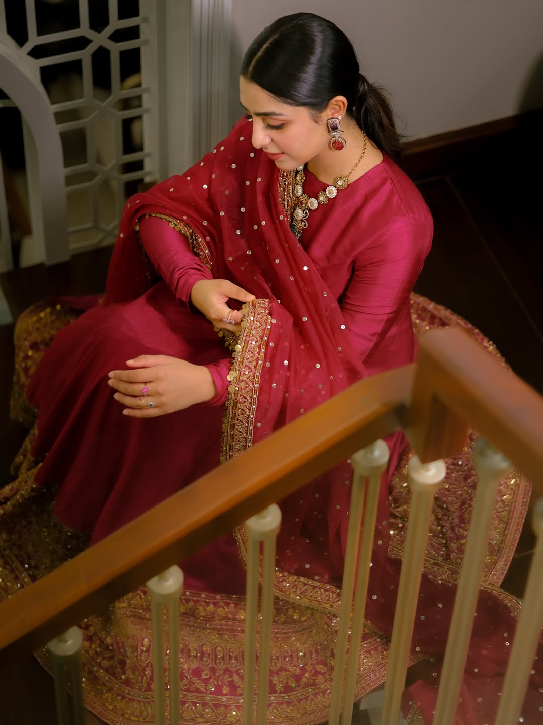 Antika Pink Elegant Anarkali Suit Set