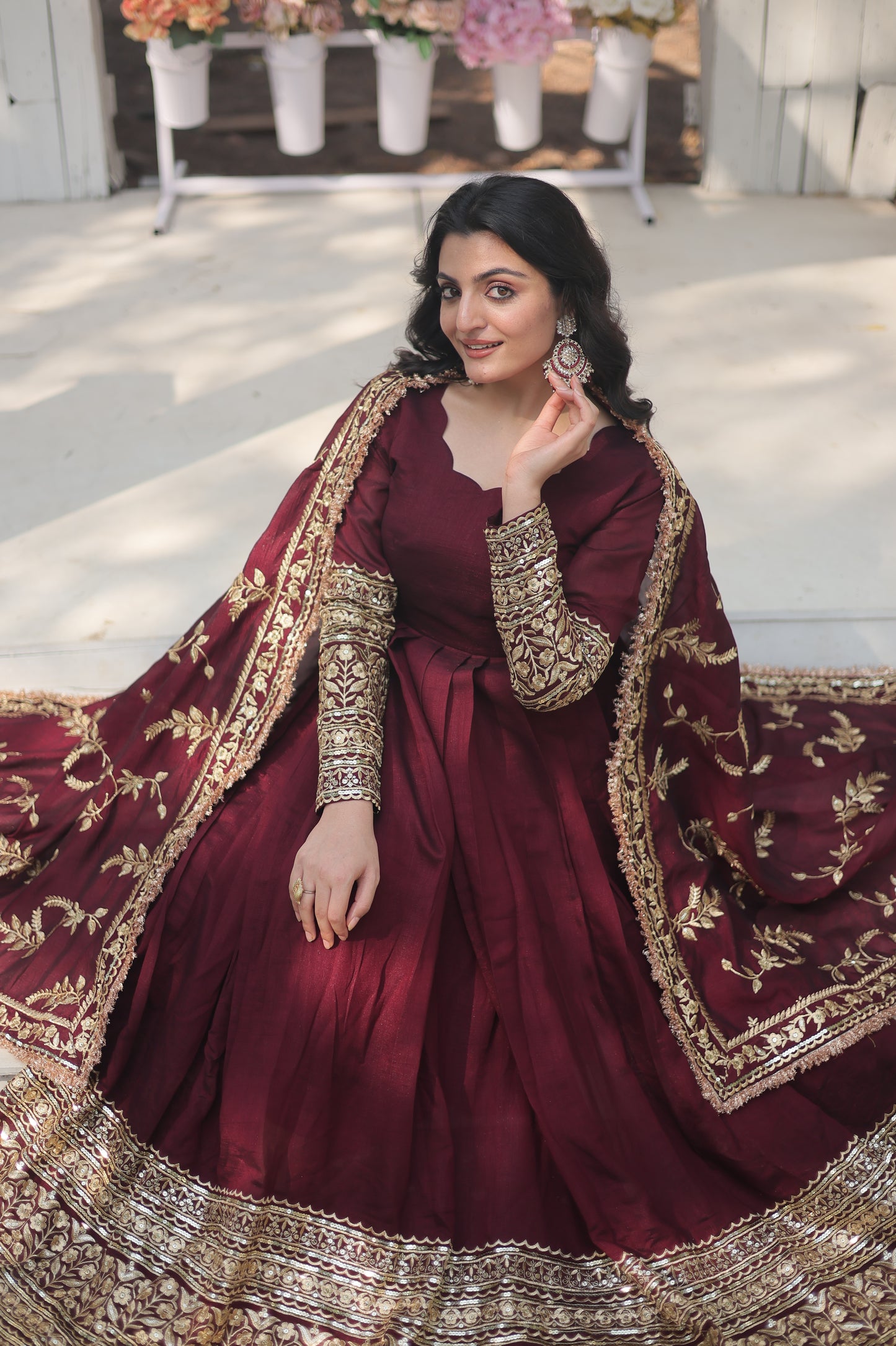 RADIANT DARK MAROON SUIT SET