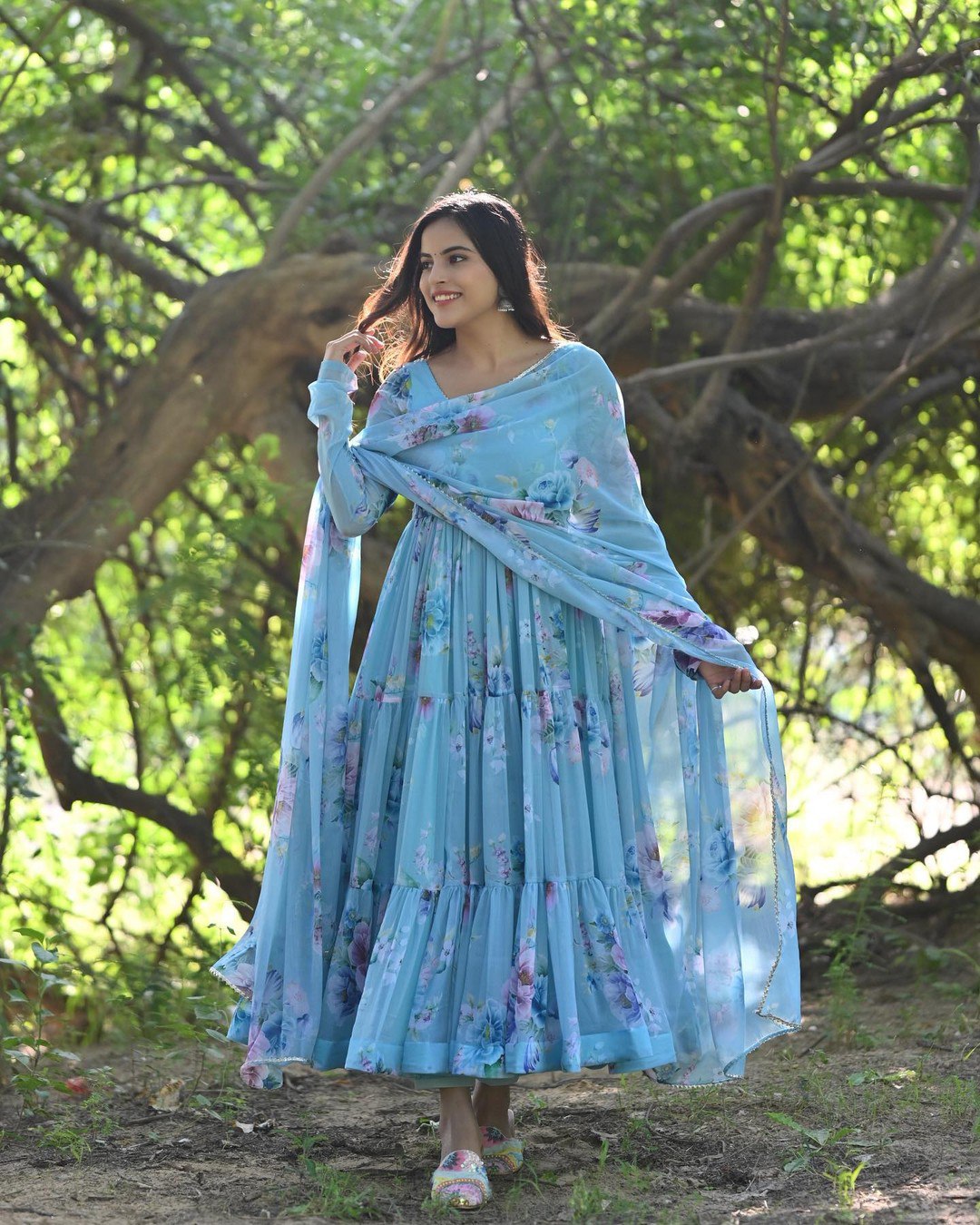 BLOOMING SKY DIGITAL PRINT SUIT SET TD-121