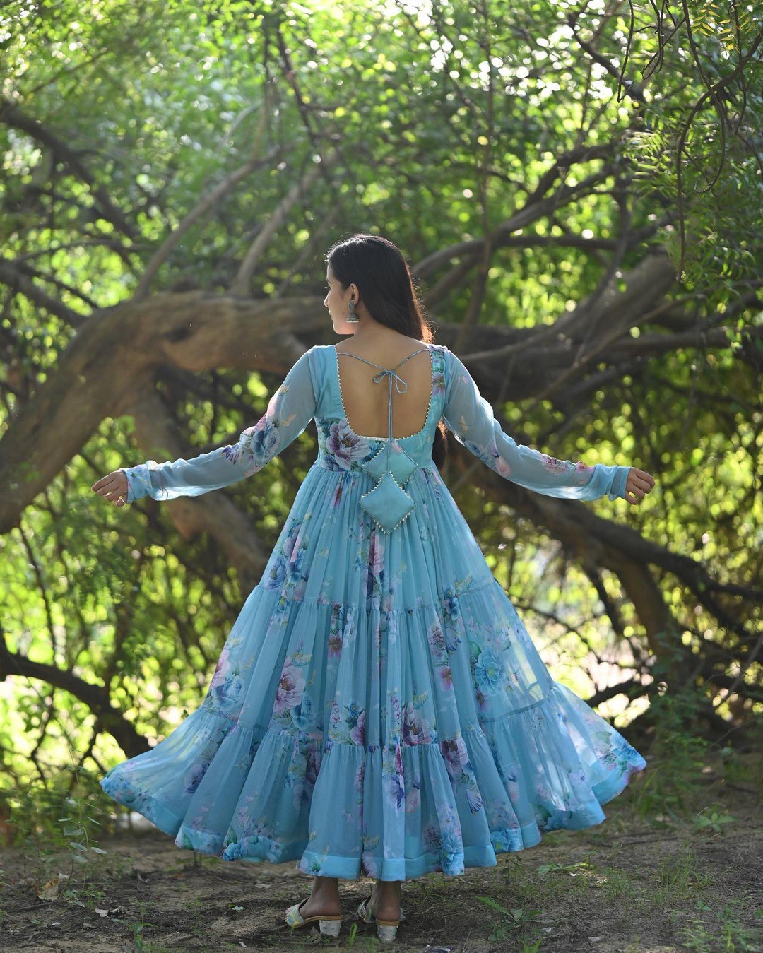 BLOOMING SKY DIGITAL PRINT SUIT SET TD-121