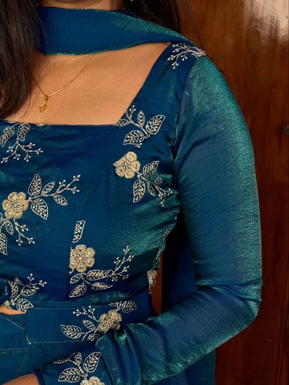 Rama Colour Lehenga With Peplum Set