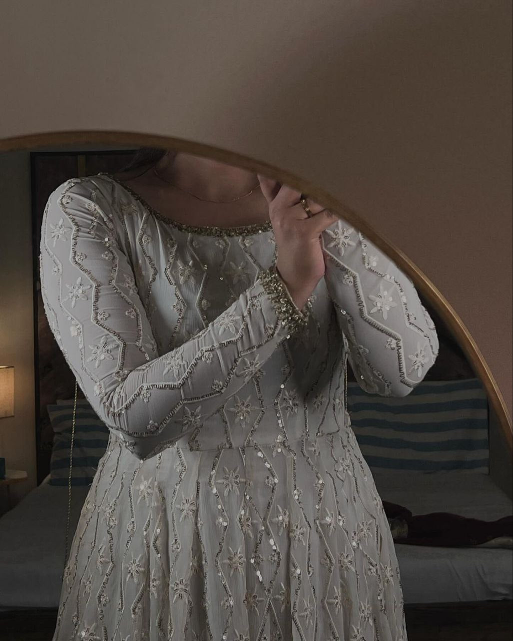 BIYA'S OFF WHITE COLOUR TRENDING ANARKALI SET