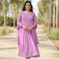 AADHYA PURPLE EMBROIDERED GEORGETTE SUIT SET - 01