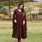 DERRY'S COFEE COLOURED ANARKALI SUIT SET - 02