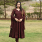 DERRY'S COFEE COLOURED ANARKALI SUIT SET - 02