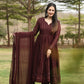 DERRY'S COFEE COLOURED ANARKALI SUIT SET - 02