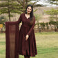 DERRY'S COFEE COLOURED ANARKALI SUIT SET - 02