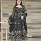 DAMINI'S BLACK COLOURED ANARKALI SUIT SET - 03