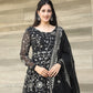 DAMINI'S BLACK COLOURED ANARKALI SUIT SET - 03