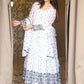 WHITE'S COLOURED ANARKALI SUIT SET