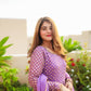 PURPLE COLOUR   GOWN SUIT SET