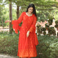 KESHVI'S ORANGE COLOURED ANARKALI SUIT SET - 05