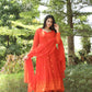 KESHVI'S ORANGE COLOURED ANARKALI SUIT SET - 05