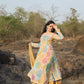 CORONA'S&nbsp;MULTI&nbsp; COLOURED ANARKALI SUIT SET - 08