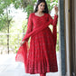 RUKMANI'S MAROON COLOURED ANARKALI SUIT SET - TD09