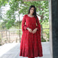 RUKMANI'S MAROON COLOURED ANARKALI SUIT SET - TD09