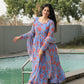 CHANDANI'S SKY BLUE COLOURED ANARKALI SUIT SET - 10