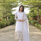 MANVI'S WHITE COLOURED ANARKALI SUIT SET - 11