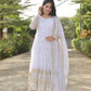 MANVI'S WHITE COLOURED ANARKALI SUIT SET - 11