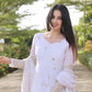 MANVI'S WHITE COLOURED ANARKALI SUIT SET - 11