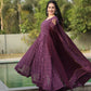 DHARANI'S WINE COLOURED ANARKALI SUIT SET - 12