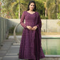 DHARANI'S WINE COLOURED ANARKALI SUIT SET - 12