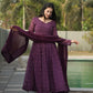 DHARANI'S WINE COLOURED ANARKALI SUIT SET - 12