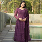 DHARANI'S WINE COLOURED ANARKALI SUIT SET - 12
