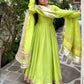 Krupa Traditional Perot Anarkali Suit Set