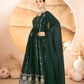 Vidhi`s Dark Green Embroidered Anarkali Full Stitched Suit Set