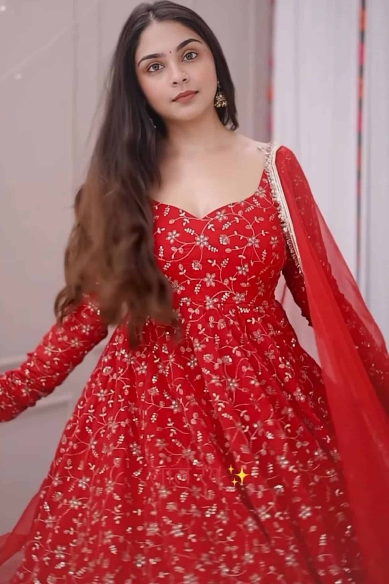 Dipika'S Red Colour Trending Suit Set