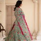 DESIGNER READYMADE GOWN AND Dupatta SINON FABRIC SUIT SET *TD-126*