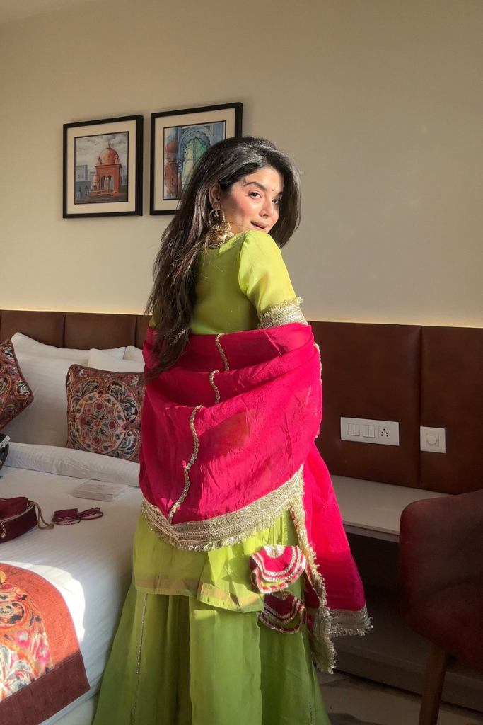Saumya`s  Neon Sharara Suit Set