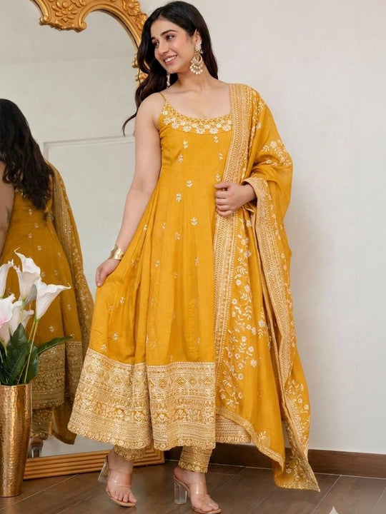 Alveera Vichitra Silk Febric Suit Set