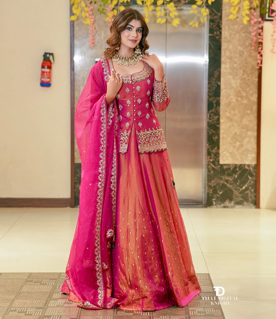 Pink Navratri  Traditional Lehenga Choli Set