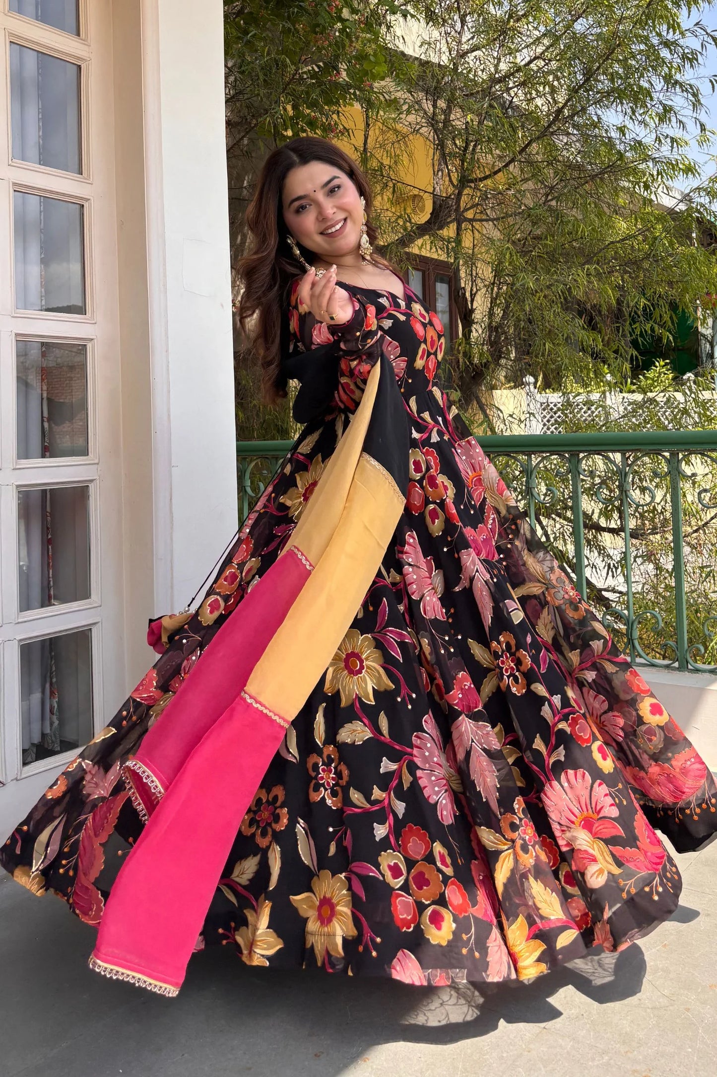 Mahira Floral Anarkali Suit Set
