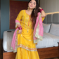 Simar`s Yellow Sharara Suit Set