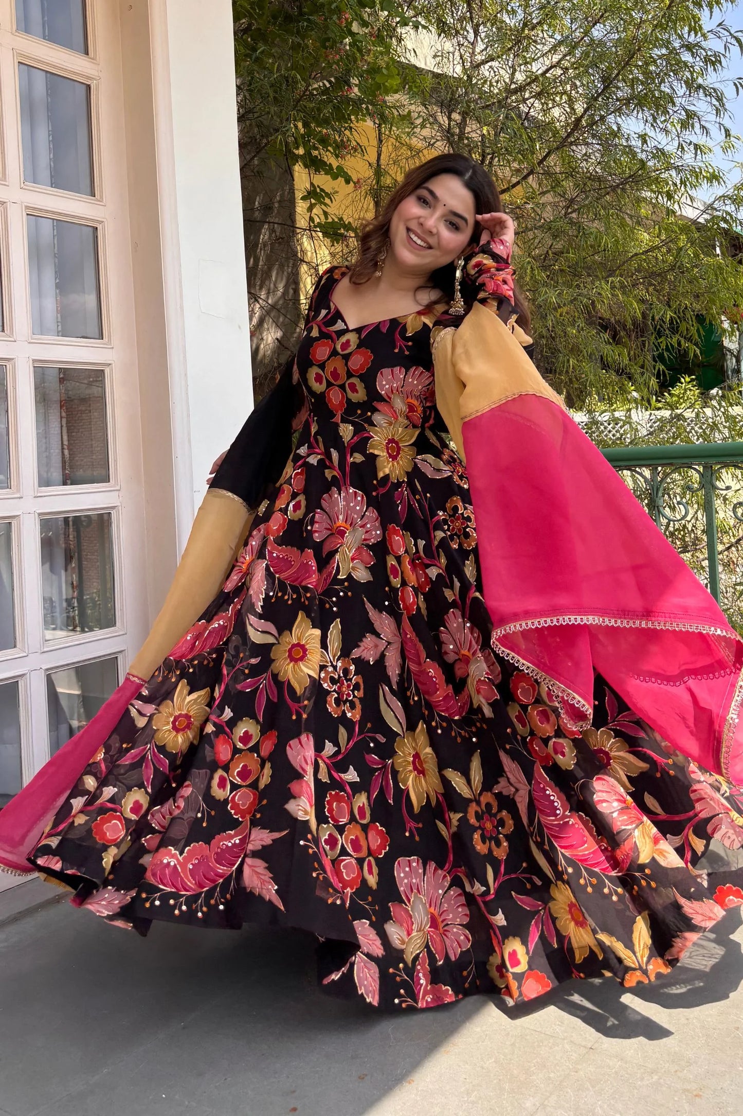 Mahira Floral Anarkali Suit Set