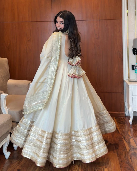 NEHA'S OFF WHITE COLOUR TRENDING ANARKALI SET