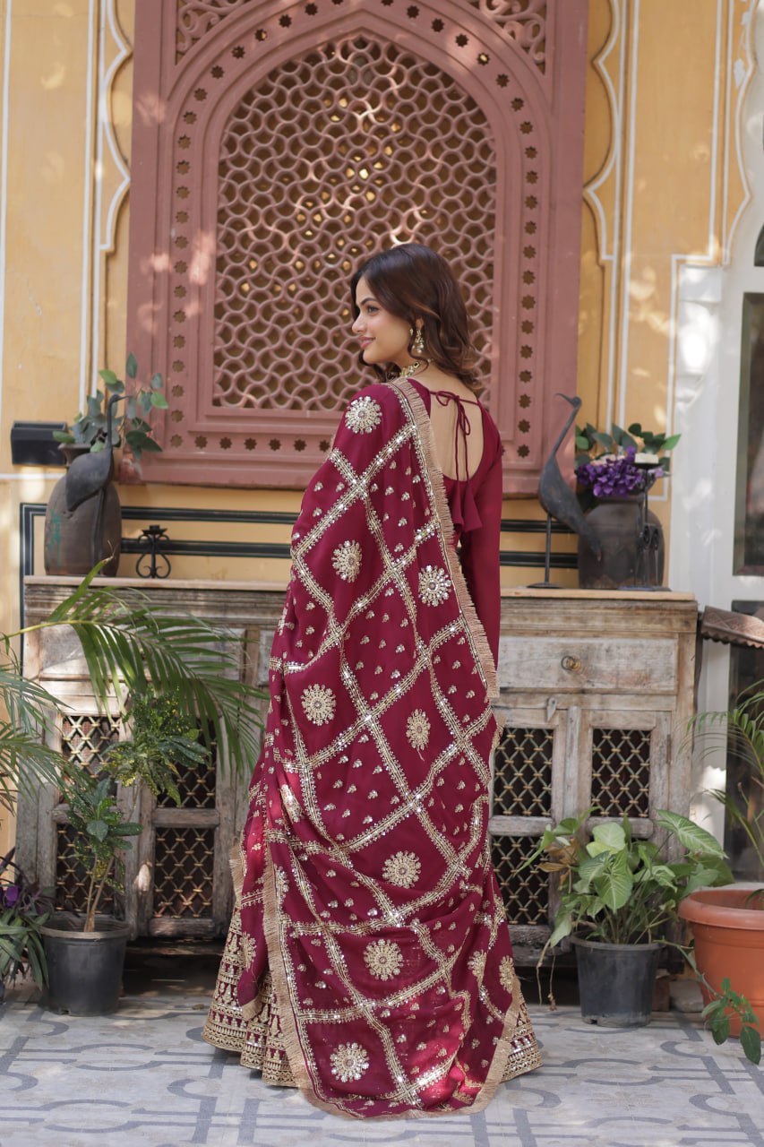KAIRA'S  DESIGNER READYMADE GOWN SUIT SET .