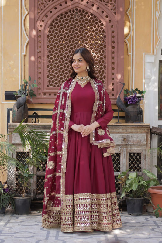 KAIRA'S  DESIGNER READYMADE GOWN SUIT SET .