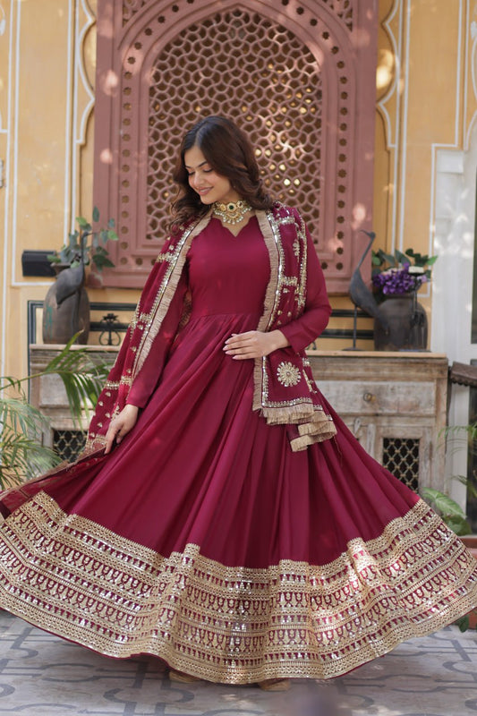KAIRA'S  DESIGNER READYMADE GOWN SUIT SET .