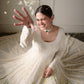 KAIRA'S OFF WHITE BADLO DESIGNER READYMADE GOWN SUIT SET .