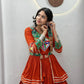 Navratri Special Orange  Gamathi Work Lehenga choli