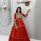 Navratri Special Orange  Gamathi Work Lehenga choli