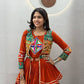 Navratri Special Orange  Gamathi Work Lehenga choli