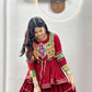 Navratri Special Maroon Gamathi Work Lehenga choli