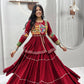 Navratri Special Maroon Gamathi Work Lehenga choli