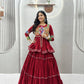 Navratri Special Maroon Gamathi Work Lehenga choli