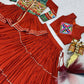 Navratri Special Orange  Gamathi Work Lehenga choli